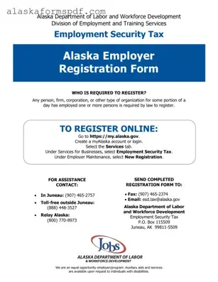 Fill Out Your Alaska Employer Registration Form