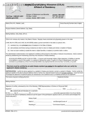 Fill Out Your Alaska Gen020 Form