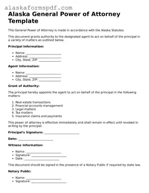 Attorney-Approved Alaska General Power of Attorney Template