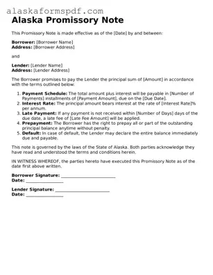 Attorney-Approved Alaska Promissory Note Template